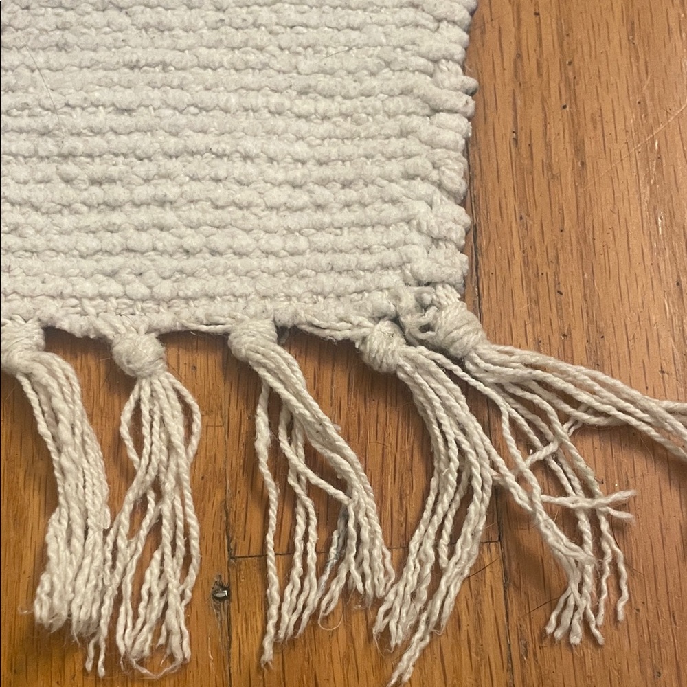 Shabby Chic Blue and Cream Rug - Picture 9 of 9